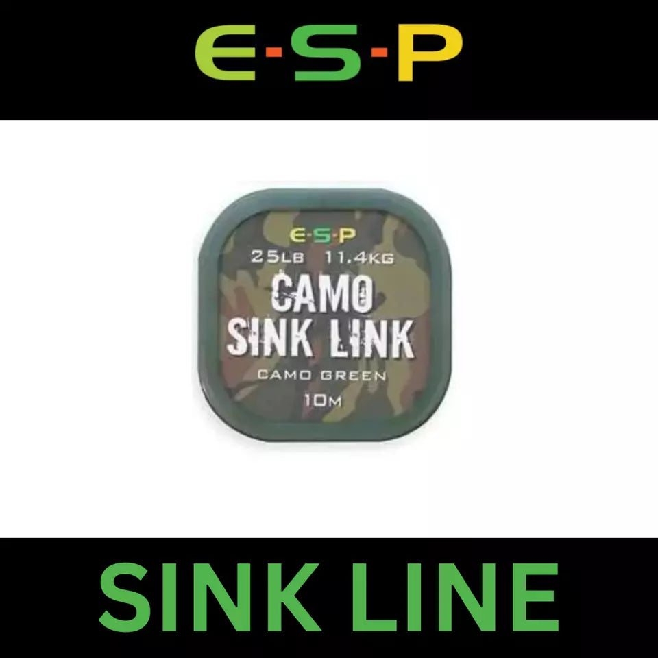 ESP CAMO SINK LINK CAMO GREEN 25lb 11.4kg 10m