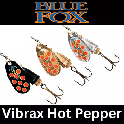 BLUE FOX Vibrax Spinner Hot Pepper Size 3 - Lure Fishing