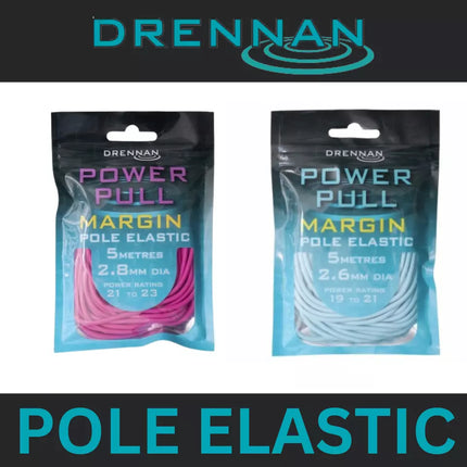 DRENNAN POWER PULL MARGIN POLE ELASTIC AQUA / PINK