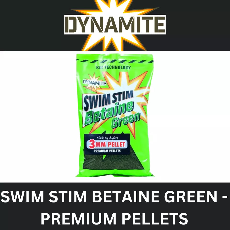 DYNAMITE SWIM STIM BETAINE GREEN PREMIUM PELLET 2mm/3mm/6mm/8mm