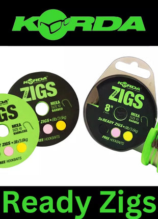 KORDA READY ZIGS BARBED & BARBLESS