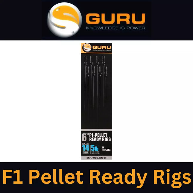 GURU F1 PELLET READY RIGS BARBLESS 6’’