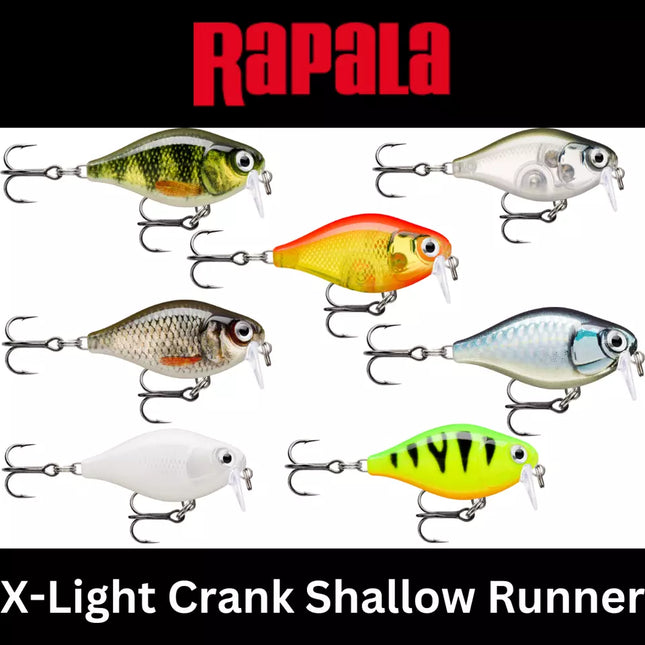 RAPALA X-light Crank Shallow Runner 3.5cm - Multiple Colours