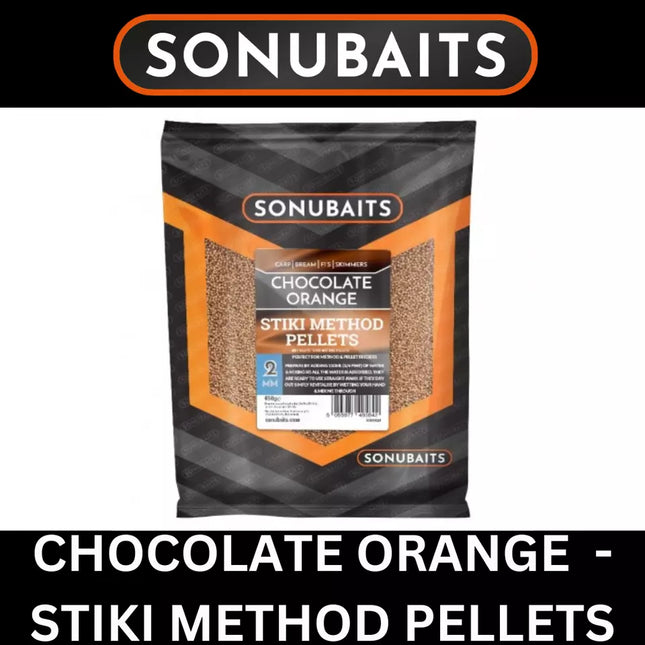 SONUBAITS CHOCOLATE ORANGE STIKI METHOD PELLETS 2mm / 4mm 650g