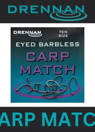 DRENNAN EYED BARBLESS CARP MATCH TEN SIZE *All Sizes*
