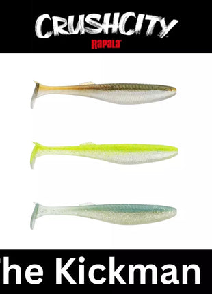 CRUSHCITY The Kickman 5-Inch Soft Bait | Arkansas Shiner, Chart White Flash, Sex