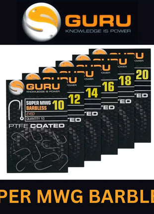 GURU SUPER MWG BARBLESS EYED PTFE COATED 10/12/14/16/18/20
