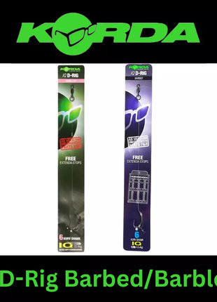 KORDA IQ D-RIG BARBED & BARBLESS *All Sizes*