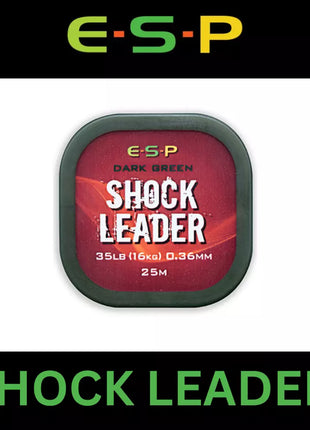 ESP SHOK LEADER DARK GREEN 35lb 0.36mm 25m