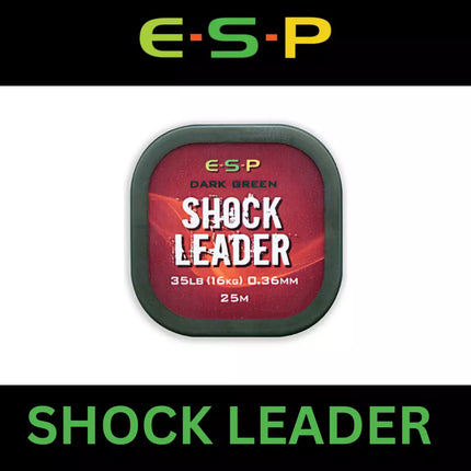 ESP SHOK LEADER DARK GREEN 35lb 0.36mm 25m