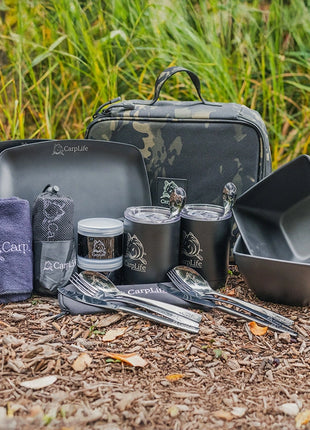CarpLife Eclipse Camo Luxury Dinner Set 2 People by Billing Tackle