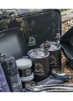 Carplife Eclipse Camo Luxury Dining Set - 2 person by Billing Tackle