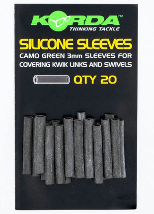 Korda Weed Green Silicone Sleeves (3mm) by Billing Tackle