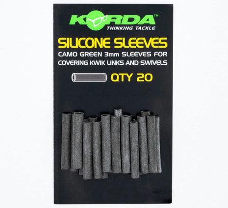 Korda Weed Green Silicone Sleeves (3mm) by Billing Tackle