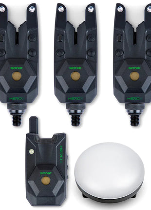 Sonik Hero X 3+1 Bite Alarm Set FREE Bivvy Light