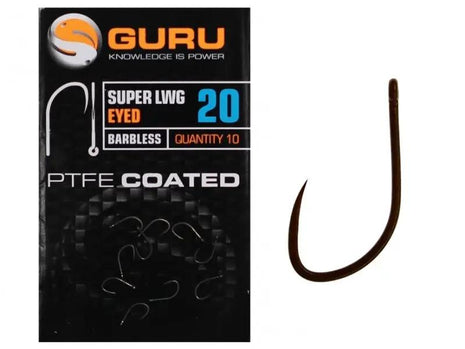 Guru Super LWG Eyed Barbless PTFE Coated | ALL SIZES by Billing Tackle