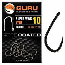 Guru PTFE Coated Super MWG Eyed (Barbed) | ALL SIZES by Billing Tackle