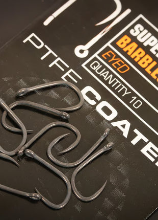 Guru PTFE Coated Super MWG Eyed (Barbed) | ALL SIZES by Billing Tackle