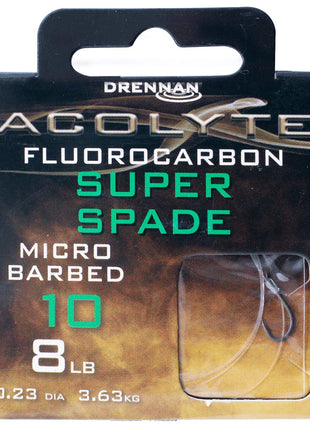 Drennan Acolyte Fluorocarbon Super Spade Micro Barbed by Billing Tackle