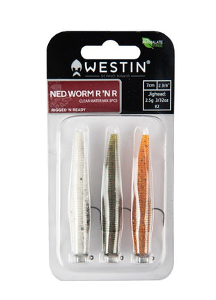 Westin Ned Worm R’N R Rigged ‘N Ready (7cm/2.5g - Jighead) by Billing Tackle