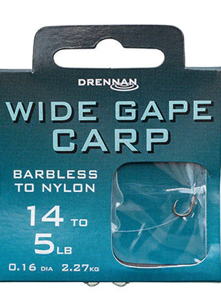Drennan Wide Gape Carp Barbless to Nylon by Billing Tackle