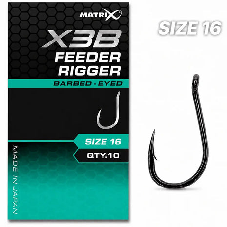 Matrix X3B Feeder Rigger Barbed - Eyed by Billing Tackle